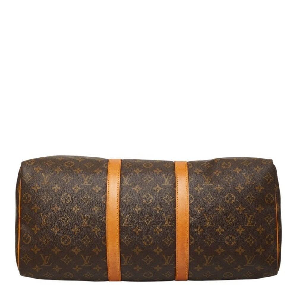 LOUIS VUITTON Brown Monogram Leather Keepall 50 Boston Bag - Picture 3 of 11